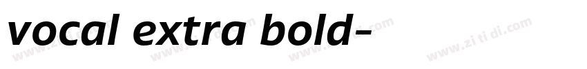 vocal extra bold字体转换